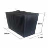 Sac de protection résistant à l'eau pour le matelas 200x160x8 cm - Noir