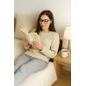 Coussin multifonctionnel 35x45x20 cm - pour s'allonger, lire et soutenir les jambes - 1008 Gris