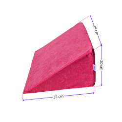 Coussin multifonctionnel 35x45x20 cm - pour s'allonger, lire et soutenir les jambes - 1021 Marron