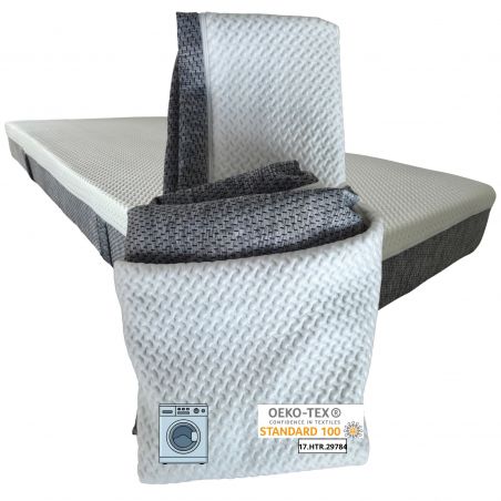Housse matelas CLASSIC 90x200 (16–22 cm), fermeture éclair tout autour, antidérapante, lavable 40 °C | Natalia Spzoo