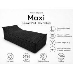 Maxi Outdoor Daybed 200x90x40 cm – bain de soleil, pouf géant et méridienne de jardin 01