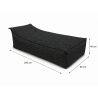 Maxi Outdoor Daybed 200x90x40 cm – bain de soleil, pouf géant et méridienne de jardin 01