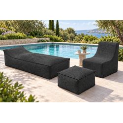 Maxi Outdoor Daybed 200x90x40 cm – bain de soleil, pouf géant et méridienne de jardin 01