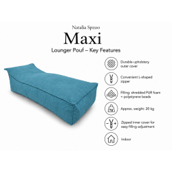 Maxi Indoor 200x90x40 cm – pouf géant, méridienne et chaise longue intérieure B18