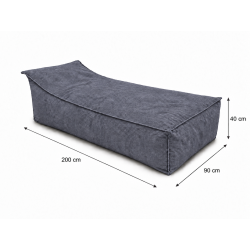 Maxi Indoor 200x90x40 cm – pouf géant, méridienne et chaise longue intérieure B40
