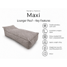 Maxi Indoor 200x90x40 cm – pouf géant, méridienne et chaise longue intérieure B50