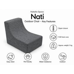 Nati Outdoor 55x75x70 cm – fauteuil de jardin, fauteuil lounge pour terrasse 23