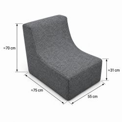 Nati Outdoor 55x75x70 cm – fauteuil de jardin, fauteuil lounge pour terrasse 23