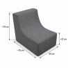 Nati Outdoor 55x75x70 cm – fauteuil de jardin, fauteuil lounge pour terrasse 23
