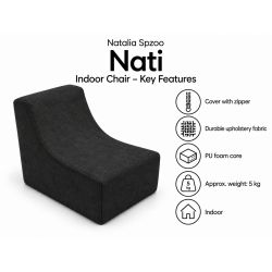 Nati Indoor 55x75x70 cm – fauteuil lounge, fauteuil relax pour salon B15
