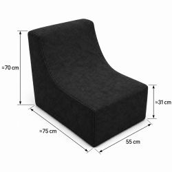 Nati Indoor 55x75x70 cm – fauteuil lounge, fauteuil relax pour salon B15