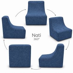 Nati Indoor 55x75x70 cm – fauteuil lounge, fauteuil relax pour salon B39