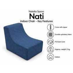 Nati Indoor 55x75x70 cm – fauteuil lounge, fauteuil relax pour salon B39
