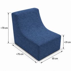 Nati Indoor 55x75x70 cm – fauteuil lounge, fauteuil relax pour salon B39