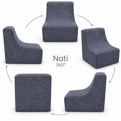 Nati Indoor 55x75x70 cm – fauteuil lounge, fauteuil relax pour salon B40