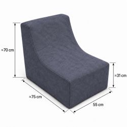 Nati Indoor 55x75x70 cm – fauteuil lounge, fauteuil relax pour salon B40