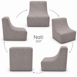 Nati Indoor 55x75x70 cm – fauteuil lounge, fauteuil relax pour salon B50