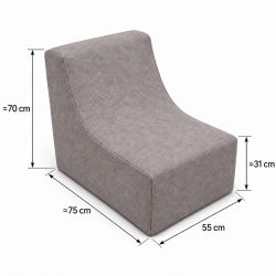 Nati Indoor 55x75x70 cm – fauteuil lounge, fauteuil relax pour salon B50