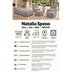 Nati Indoor 55x75x70 cm – fauteuil lounge, fauteuil relax pour salon B50