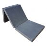Matelas pliant en faux cuir 195 x 65 x 8 cm gris