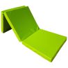 Matelas pliant en faux cuir 195 x 65 x 8 cm vert