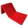 Matelas pliant en faux cuir 195 x 65 x 8 cm rouge