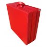 Matelas pliant en faux cuir 195 x 65 x 8 cm rouge