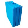 Matelas pliant en faux cuir 195 x 65 x 8 cm bleu