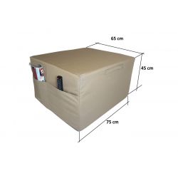 Sac de protection pour le matelas 195 x 75 x 15 cm beige