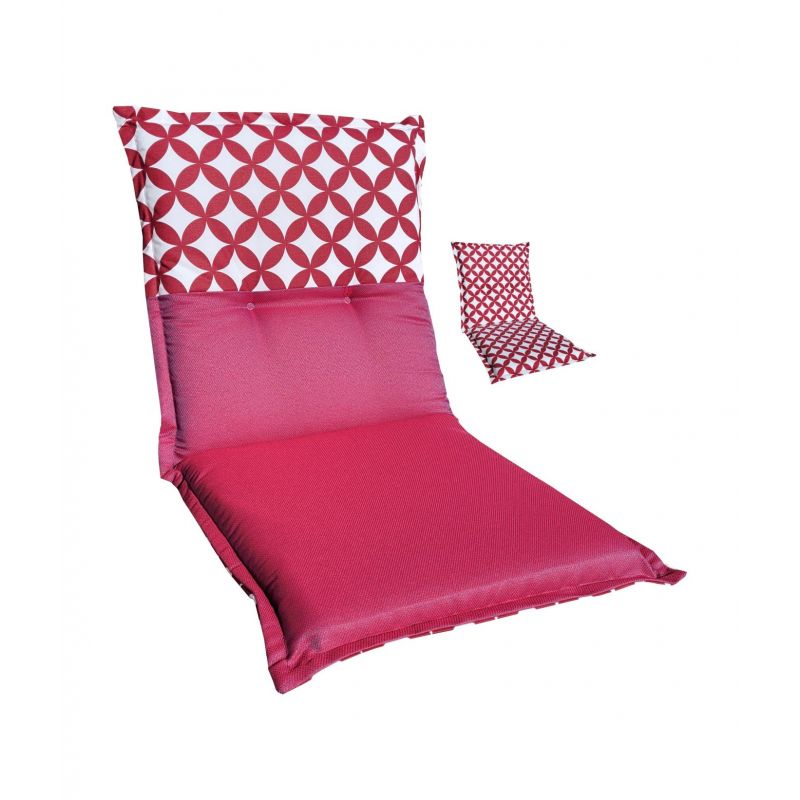 Matelas-coussin à deux faces 100 x 45 cm pour chaise de jardin à dossier bas 2863402