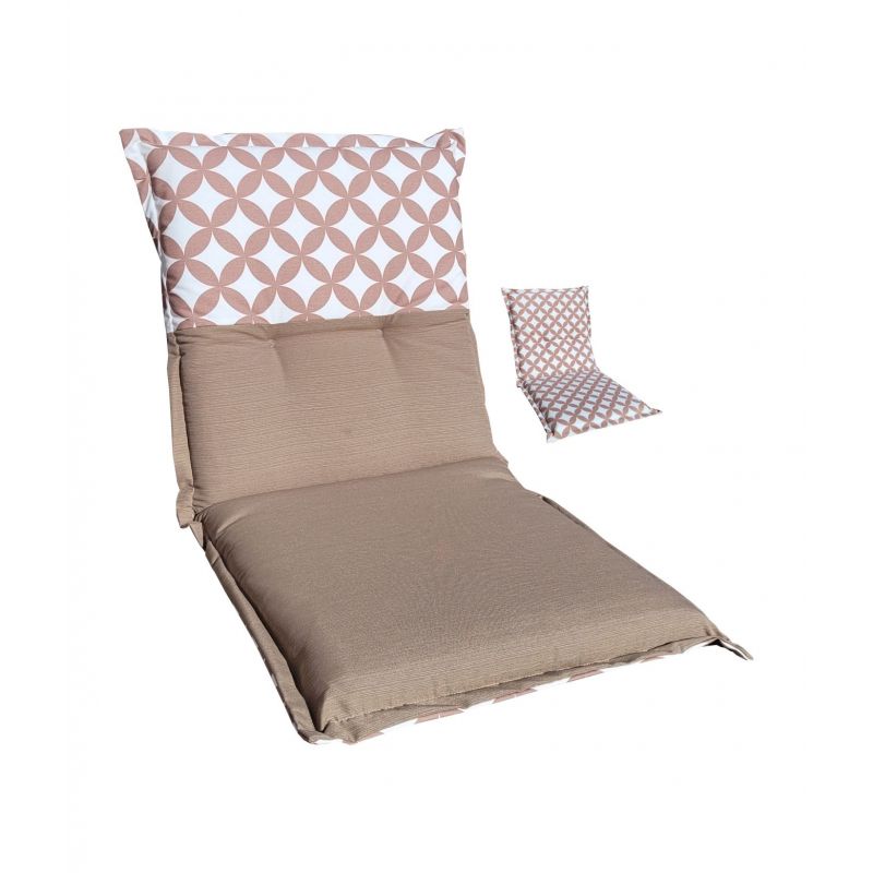 Matelas-coussin à deux faces 100 x 45 cm pour chaise de jardin à dossier bas 2863602