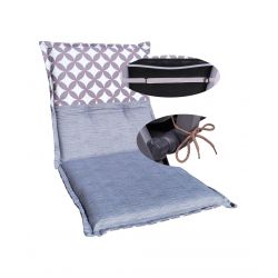 Matelas-coussin à deux faces 100 x 45 cm pour chaise de jardin à dossier bas 2864102