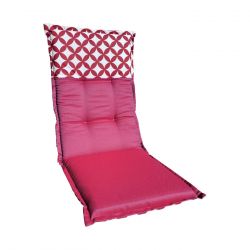 Matelas-coussin à deux faces 120 x 45 cm pour chaise de jardin à haut dossier 2863401