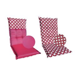 Matelas-coussin à deux faces 120 x 45 cm pour chaise de jardin à haut dossier 2863401