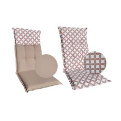 Matelas-coussin à deux faces 120 x 45 cm pour chaise de jardin à haut dossier 2863601