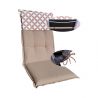 Matelas-coussin à deux faces 120 x 45 cm pour chaise de jardin à haut dossier 2863601