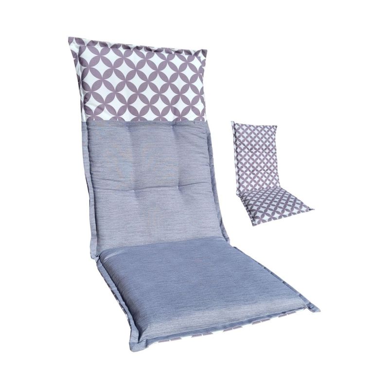 Matelas-coussin à deux faces 120 x 45 cm pour chaise de jardin à haut dossier 2864101