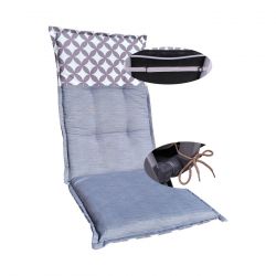Matelas-coussin à deux faces 120 x 45 cm pour chaise de jardin à haut dossier 2864101