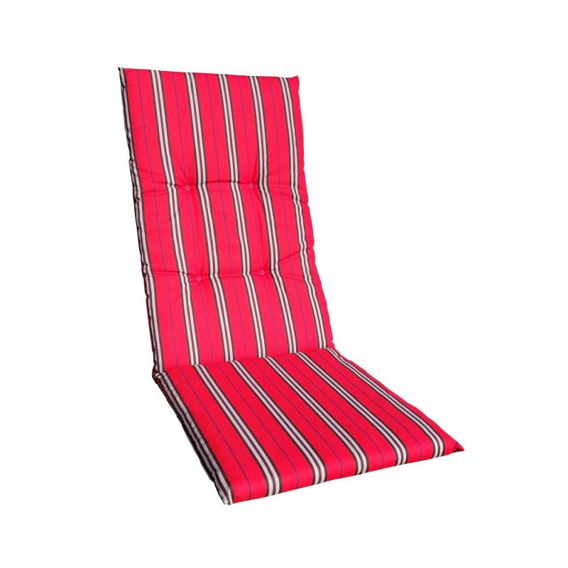Matelas à coussin double face 118 x 45 cm pour chaise de jardin à dossier haut 1516101