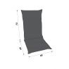Matelas à coussin double face 118 x 45 cm pour chaise de jardin à dossier haut 1516101