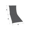 Matelas à deux faces 170 x 45 cm pour transat de jardin, bain de soleil 2863404
