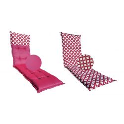 Matelas à deux faces 190 x 55 cm pour un lit de jardin, bain de soleil 2863405