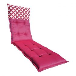 Matelas à deux faces 190 x 55 cm pour un lit de jardin, bain de soleil 2863405