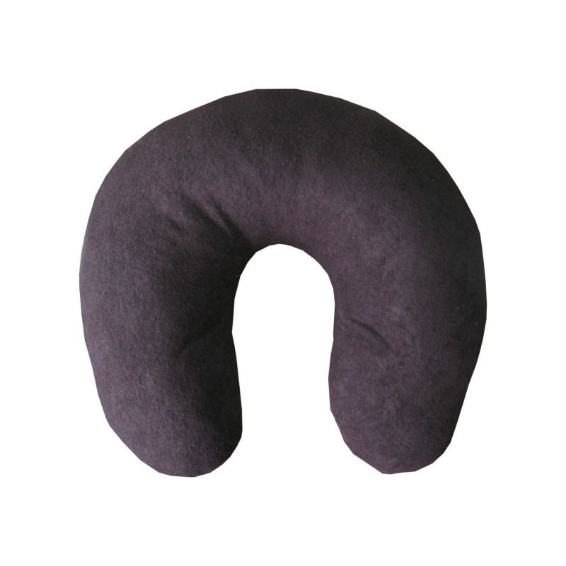 Coussin de voyage, coussin de cou, coussin croissant – brun foncé