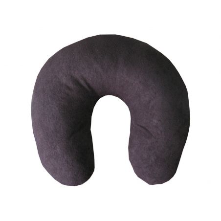 Coussin de voyage, coussin de cou, coussin croissant – brun foncé