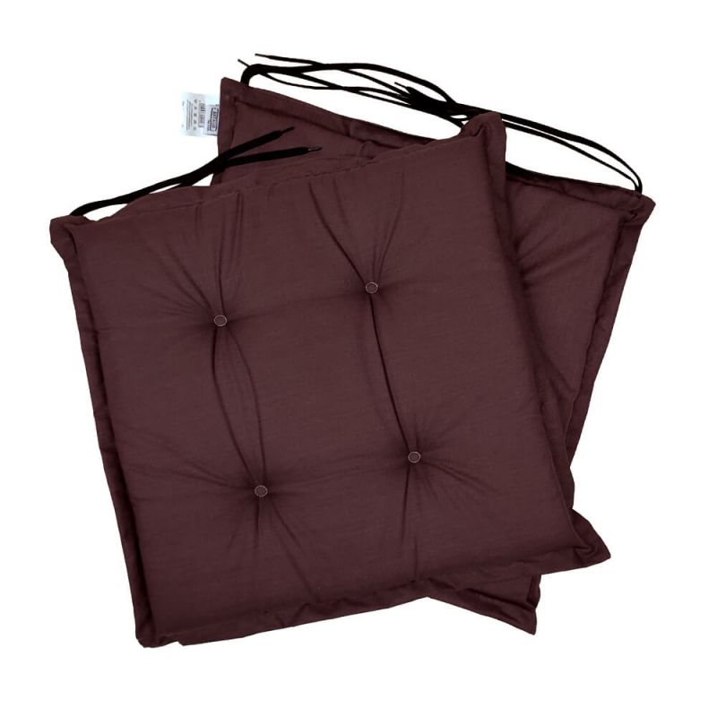 Coussins galettes de chaise 40x40x3 cm 002- jeu de 2 pièces