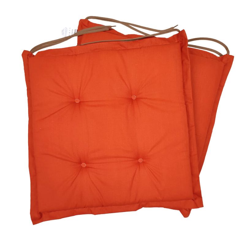 Coussins galettes de chaise 40x40x3 cm 003- jeu de 2 pièces