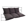 Lot de coussins de palette de jardin avec fermeture éclair 1021