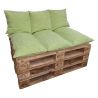 Lot de coussins de palette de jardin avec fermeture éclair 1229