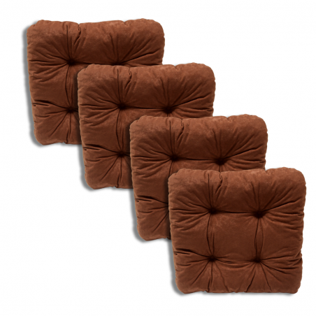 Ensemble de 4 coussins de chaise 40x40x8 cm - 1000